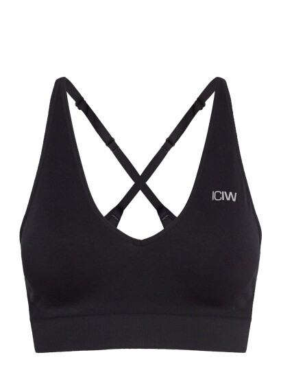 ICANIWILL Sculpt Seamless V Neck Sports Bra Black M ICANIWILL Sculpt Seamless V Neck Sports Bra Black M