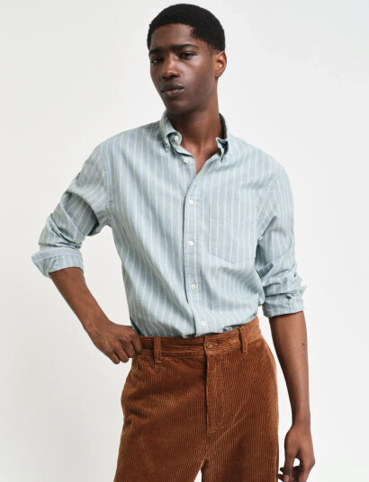 GANT Reg Archive Oxford Stripe Shirt   Blue   XXXL