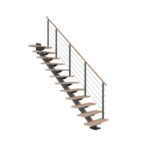 Dolle Sydney Eik H-oljet Rett Trapp Antracit Design 11T 75W