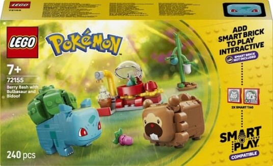 LEGO Pokémon SMART Play Bulbasaur and Bidoof with a Berry Bush 72155