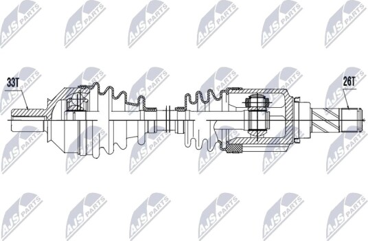 NTY NPW RE 248 Drivaksel
