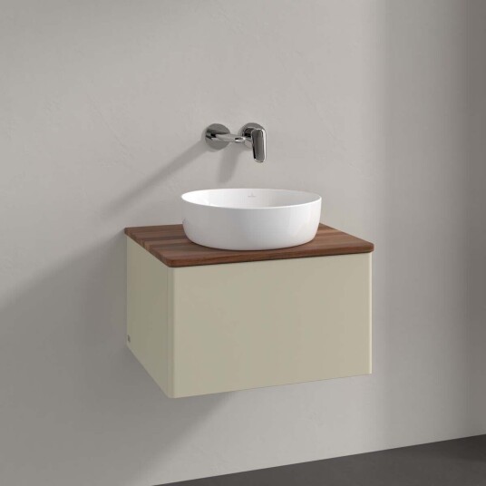 Villeroy & Boch Antao Servantskap med 1 skuff 60x50x36 cm m/lys Grå Matt/Valnøtt