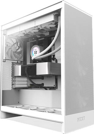 NZXT H7 Flow 2024 Midi Tower Kabinett ATX Hvit NZXT H7 Flow 2024 Midi Tower Kabinett ATX Hvit