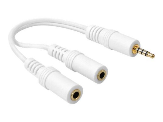 Delock 20 cm Lydkabel Stereo Mini Jack - Hvit Delock 20 cm Lydkabel Stereo Mini Jack - Hvit