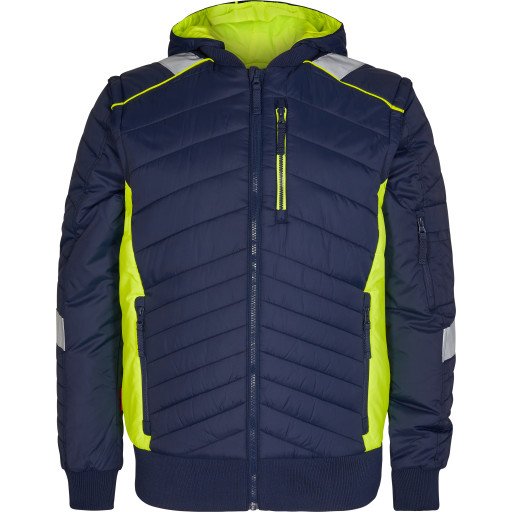 Engel Cargo vattert jakke Blått blekk/Hivis gul SEW-1870-224-16538 XL