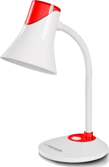 Esperanza Polaris Skrivebordslampe E27 12W LED Fleksibel Arm Rød