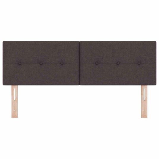 LED Hodegjerde Med Knapper Mørk Brun 80 cm Stoff
