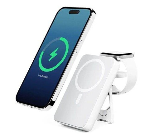 Alogic Lift 4-i-1 Trådløs Lader MagSafe 10000mAh 18W Hvit Alogic Lift 4-i-1 Trådløs Lader MagSafe 10000mAh 18W Hvit