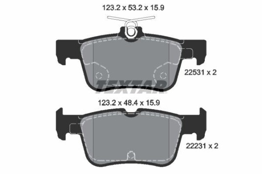 Bremseklosser TEXTAR 2253101 Bremseklosser TEXTAR 2253101