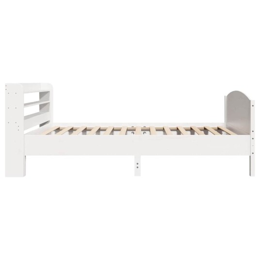 Sengeramme uten madrass hvit 75x190 cm heltre furu 3306991