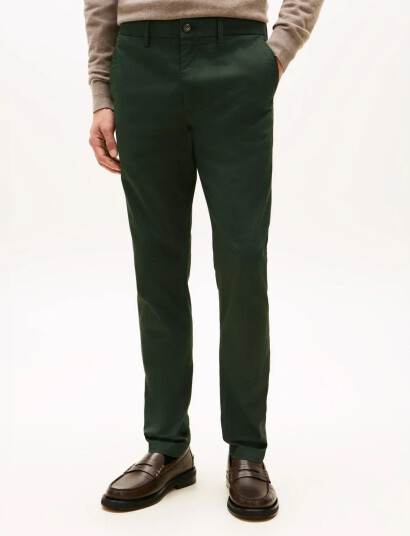 Tommy Hilfiger Bleecker Printed Structure Chino   Green   40 x 34