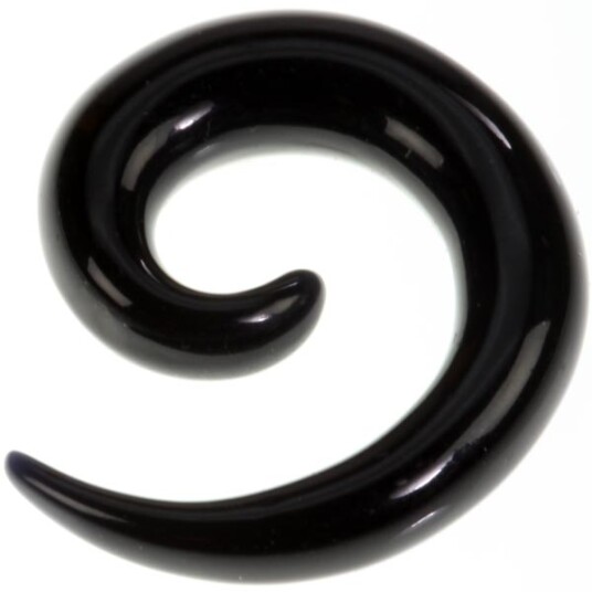 Utgått Akryl Curl Svart Ørepiercing Strl 5 mm