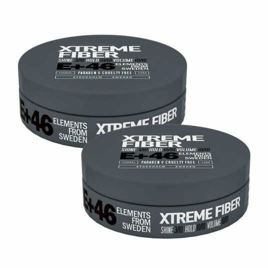 E+46 Xtreme Fiber 2-pack tørr fibervoks 100ml for maksimalt hold