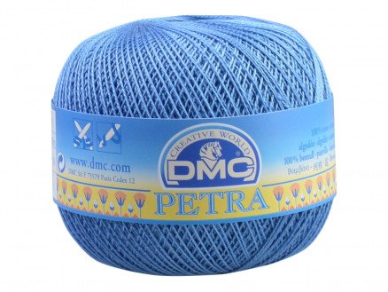 DMC Petra nr. 8 Heklegarn Unicolor 5798 Denim Blue