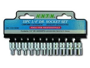 Honiton 6-Punkts Stikkontakter 1/4" 4-13Mm 11 Stk. (H1111)