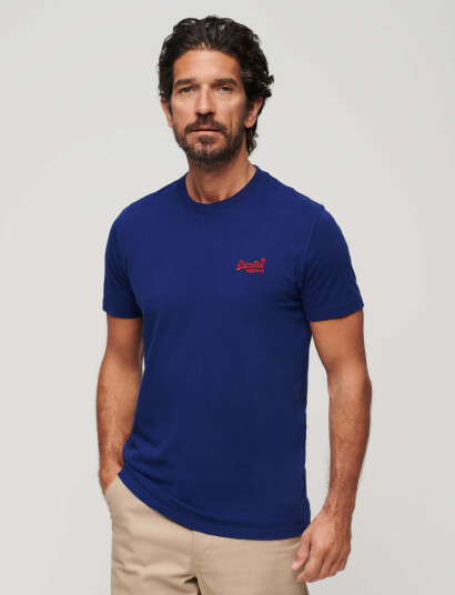 Superdry Essential Logo Emb Tee   Blue   XXXL