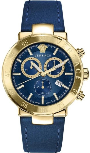 Versace Herreklokke VEPY00921 Urban Mystique Blå/Lær Ø44 mm