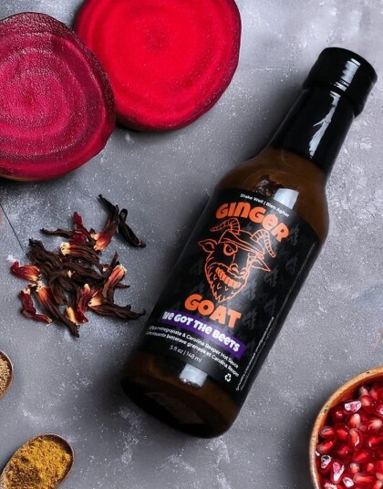 Ginger Goat We Got The Beets Hot Sauce - Beet Pomegranate & Carolina Reaper Hot Sauce - 148 ml (Canada)