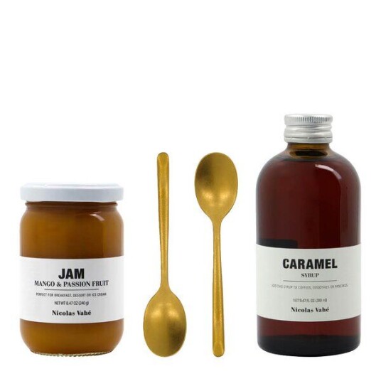 Nicolas Vahé Gavesett You"re So Damn Sweet karamellsirup og mango pasjonsyltetøy Nicolas Vahé Gavesett You"re So Damn Sweet karamellsirup og mango pasjonsyltetøy