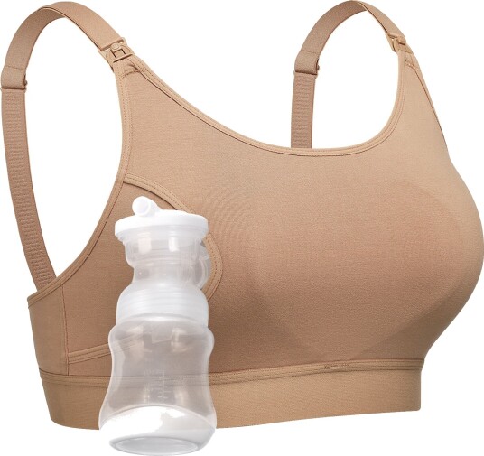 Momcozy Yn08 M Hands-Free Pumping Bra Natural Beige M