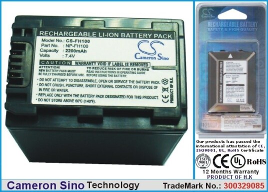 Cameron Sino Batteri til kamera for Sony DCR-DVD908E, DCR-HC47, HDR-HC7E m.fl.