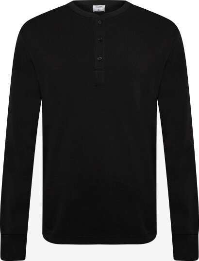 Filippa K Cotton Rib Henley BLACK XL