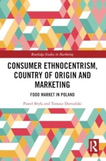 Consumer Ethnocentrism Country of Origin and Marketing