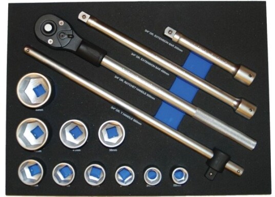 Bato Pipenøkkelsett 3/4" 6-Kant 22-50 mm EVA 1/1