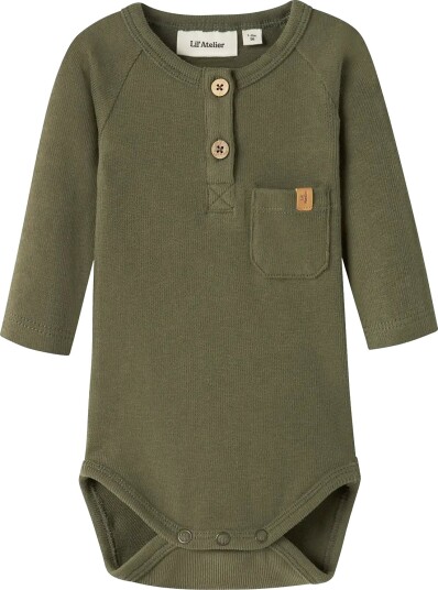 Lil"Atelier Nbmluno Ls Slim Body Lil Khaki green 62