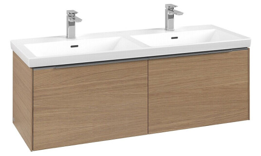 Villeroy & Boch  Subway 3.0 Servantskap m/2 skuffer 1272x429x478 mm Nordisk Eik