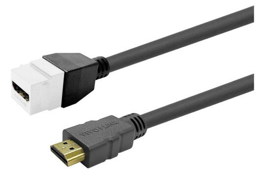 VIVOLINK Keystone White HDMI Female to