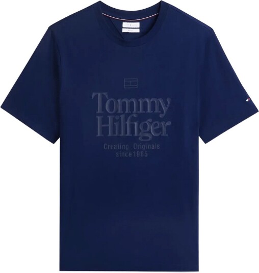 Tommy Hilfiger Front Text Seasonal Graphic Tee Navy L