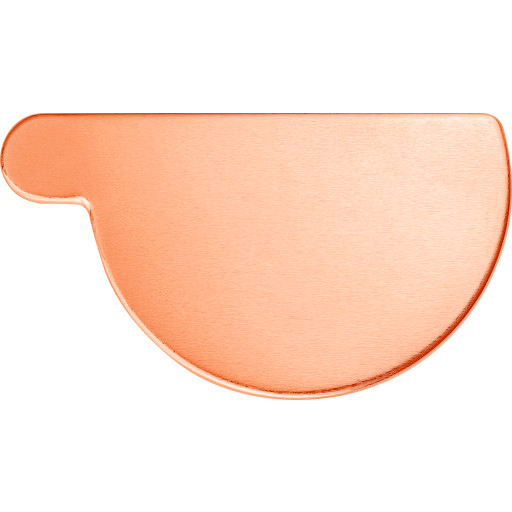 VMZINC Endestykke 333mm For Halv Takrenne Kobber
