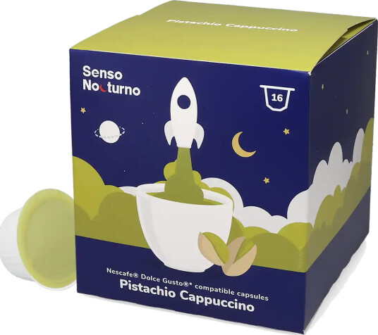 Senso Nocturno | Pistasj Cappuccino 16 kapsler for Dolce Gusto