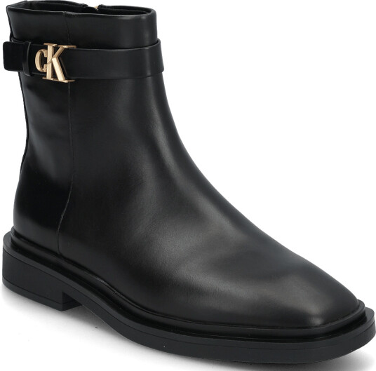 Calvin Klein Square Ankle Boot Lth Mg Hdw Black 36 x 36 Calvin Klein Square Ankle Boot Lth Mg Hdw Black 36 x 36