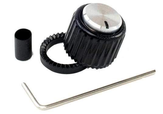 D'addario PW-LNL-01BS LokNob Large Plastic Black/Silver
