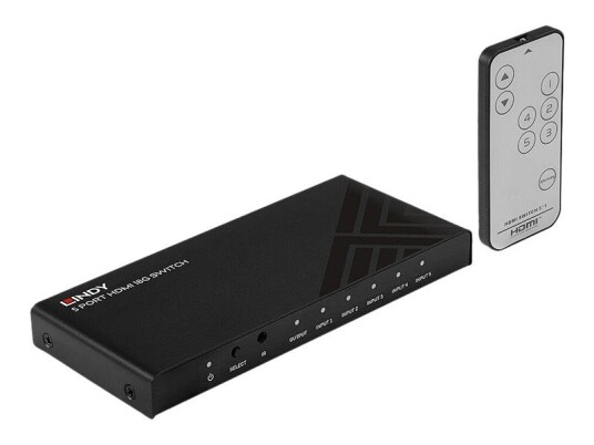 LINDY 5 Port HDMI 2.0 18G Switch - video/audio switch - 5 porter LINDY 5 Port HDMI 2.0 18G Switch - video/audio switch - 5 porter