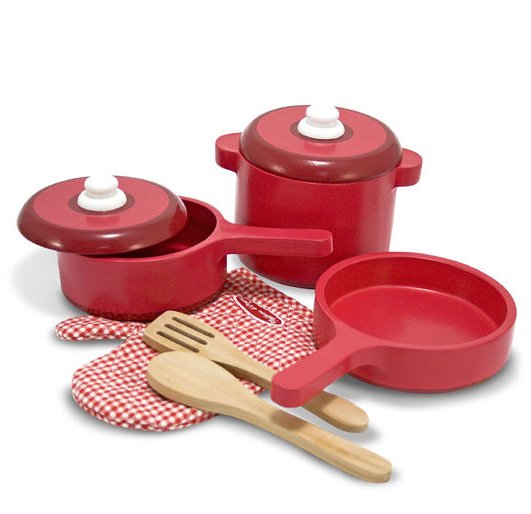 Melissa & Doug Tilbehør til lekekjøkken Gryter med tilbehør Melissa & Doug Tilbehør til lekekjøkken Gryter med tilbehør