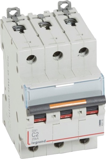 Legrand DX3 MCB automatsikring C2 3P 3M 25kA