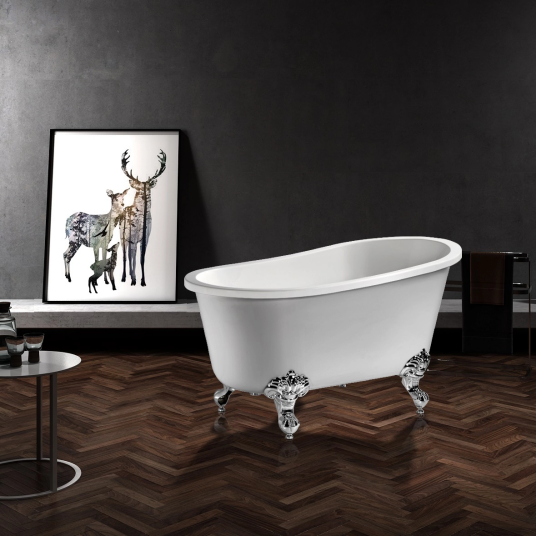 Bathlife Chill Frittstående badekar 1300x720 mm, Akryl, Hvit Bathlife Chill Frittstående badekar 1300x720 mm, Akryl, Hvit