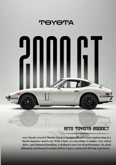 Plakat 1970 Toyota 2000GT