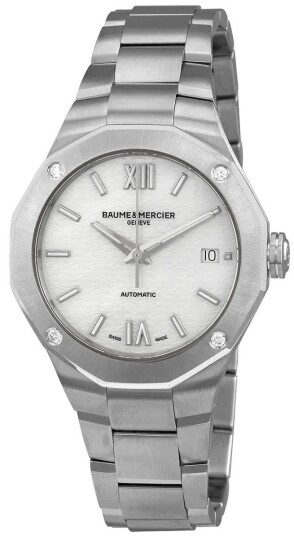 Baume & Mercier Dameklokke M0A10663 Riviera Hvit/Stål Ø36 mm