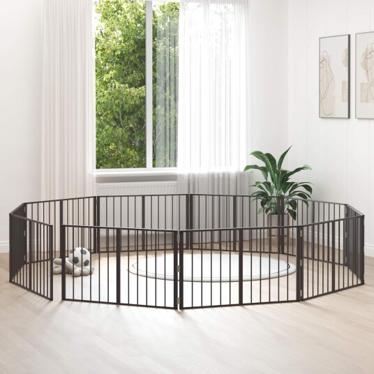 Vidaxl Hundeluke 10 Stk. Svart 100 X 60 cm Galvanisert Stål