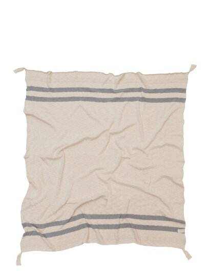 Lorena Canals Knitted Blanket  Stripes Natural-Grey - Beige - ONE SIZE