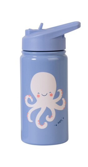 SARO Baby Thermos Bottle with Straw Blue 350 ml SARO Baby Thermos Bottle with Straw Blue 350 ml