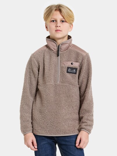 Didriksons Exa Fleecetrøye Ash Brown 170 Didriksons Exa Fleecetrøye Ash Brown 170
