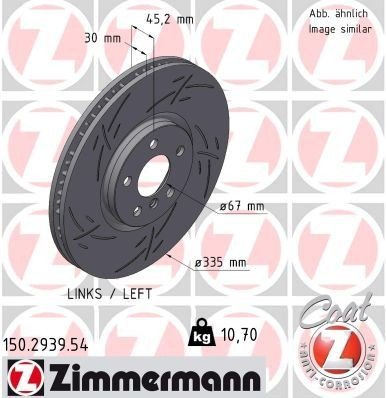 Bremseskive ZIMMERMANN 150.2939.54