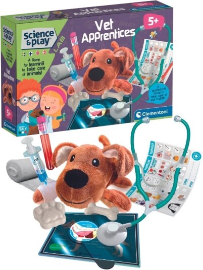Clementoni Science and Play Lab Junior Veterinær lekesett med bamse fra 5 år Clementoni Science and Play Lab Junior Veterinær lekesett med bamse fra 5 år