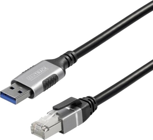 Maxtrack Usb 3.2 Gen 1 Usb 3.0 / Rj45 Nettverksadapter Cat 6 1X Usb 3.0 Til 1X Rj45-Kontakt 1 M Svart C540-1L