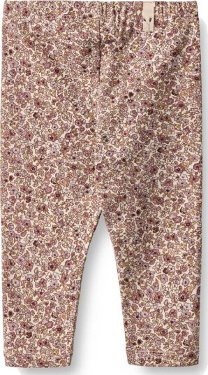 Wheat Jersey Leggings Jules Grey Rose Flowers (68 / 6 mnd)